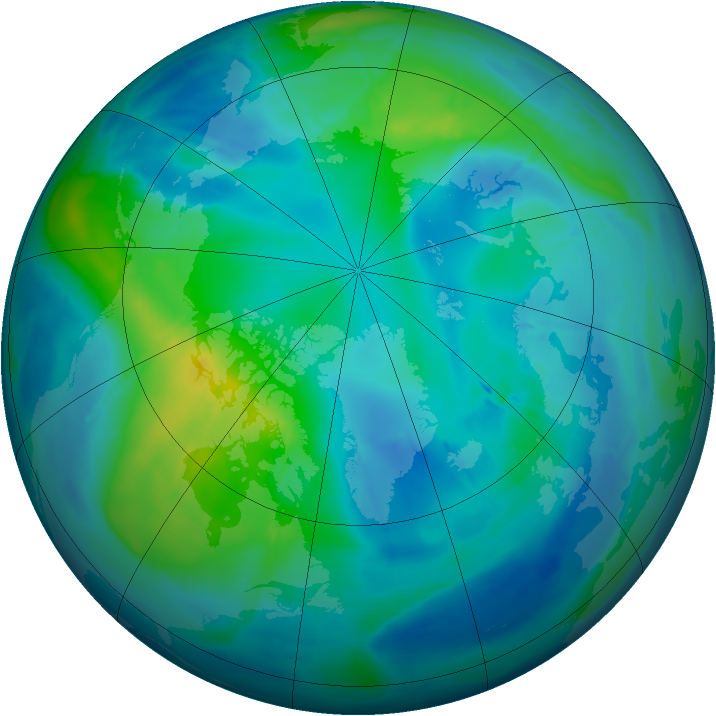 Arctic ozone map for 26 October 2008